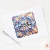 明はっきりしたるいホログラフィック結晶 スクエアシール (封筒)