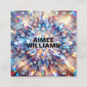 明はっきりしたるいホログラフィック結晶 スクエア名刺 (正面)