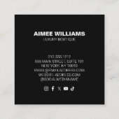 明はっきりしたるいホログラフィック結晶 スクエア名刺 (裏面)