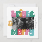 明はっきりしたるいメリーホリデーワンフォトカード シーズンカード (正面)