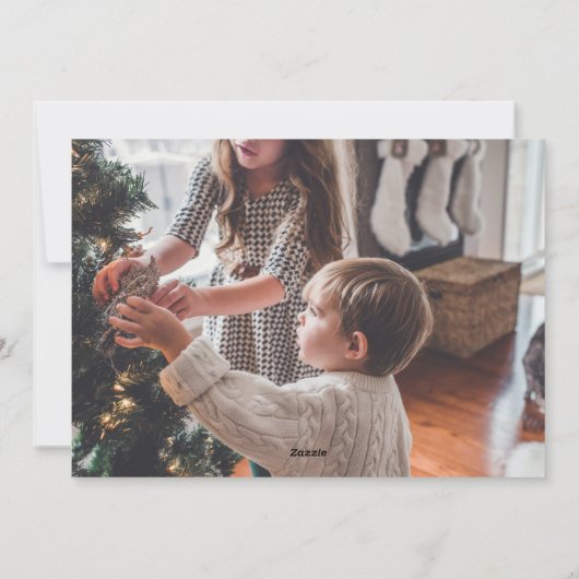 明はっきりしたるいメリーホリデーワンフォトカード シーズンカード (裏面)