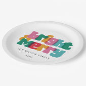 明はっきりしたるいメリーホリデーワンフォトカード ペーパープレート (アングル)