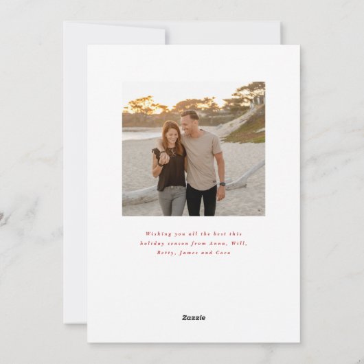 明はっきりしたるいメリー休日のフォトカード シーズンカード (裏面)