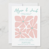 明はっきりしたるいレトロフローラ結婚 招待状 (正面)