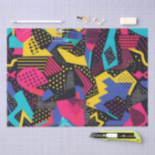 明はっきりしたるい色90s抽象芸術アーファンキートパターン 薄葉紙 (クラフト)