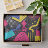 明はっきりしたるい色90s抽象芸術アーファンキートパターン 薄葉紙 (ギフト)