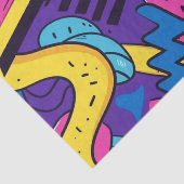 明はっきりしたるい色90s抽象芸術アーファンキートパターン 薄葉紙 (詳細)