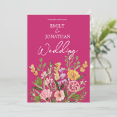 明はっきりしたるい野結婚花 招待状 (スタンド正面)