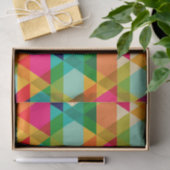 明はっきりしたカラフルるい三角形パターン 薄葉紙 (ギフト)