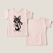 明よくはしゃぐるい黄色の目を持つ黒猫 (デザイン正面&裏面)