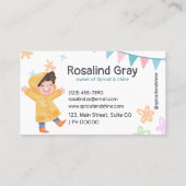 明よくはしゃぐカラフルるい花パステル 名刺 (裏面)