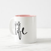 明らかな好意によって生命マグを話して下さい ツートーンマグカップ (正面左)