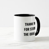 明らかな皮肉を言ってくれてありがとう マグカップ (正面右)