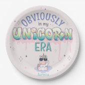 明らかにおもしろい私のユニコーン時代の誕生日パーティーで ペーパープレート (正面)