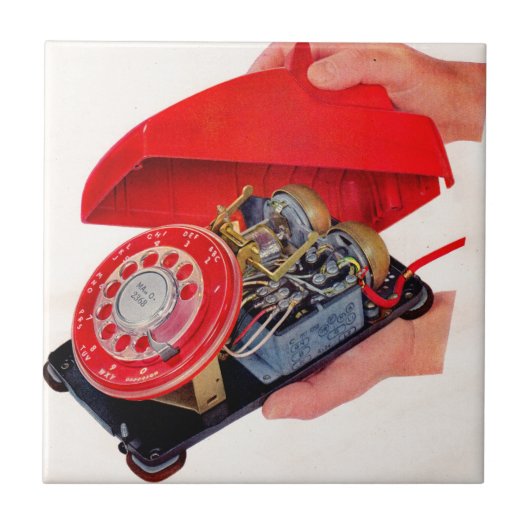 明らかにされた電話 タイル (正面)