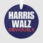 明らかにハリス・ウォルズ | Harris Walz 2024明らかに オーナメント (正面)