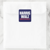 明らかにハリス・ウォルズ | Harris Walz 2024明らかに スクエアシール (バッグ)