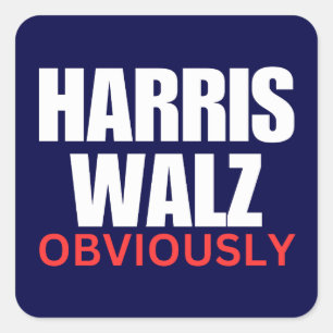 明らかにハリス・ウォルズ   Harris Walz 2024明らかに スクエアシール