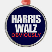 明らかにハリス・ウォルズ | Harris Walz 2024明らかに メタルオーナメント (正面)