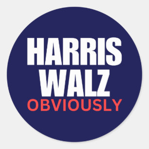 明らかにハリス・ウォルズ   Harris Walz 2024明らかに ラウンドシール