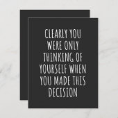 明らかに君は考える自分の勝手だった サンキューカード (正面/裏面)