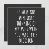 明らかに君は考える自分の勝手だった 招待状 (正面/裏面)