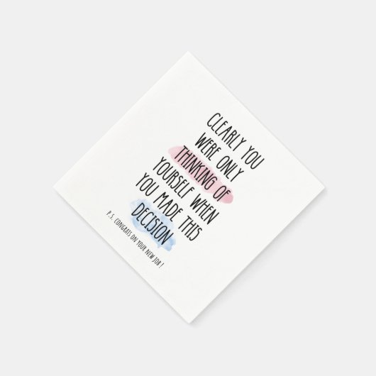 明らかに君は自分考えの勝手だった スタンダードカクテルナプキン (角)