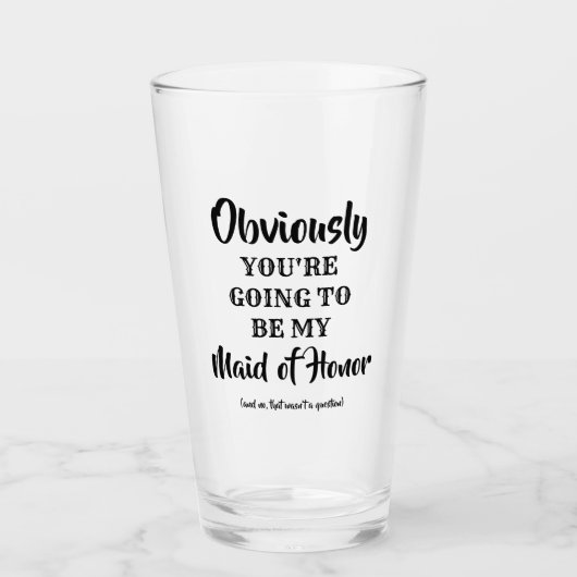 明らかに私おもしろい- Bridesmaid提案 タンブラーグラス (正面)