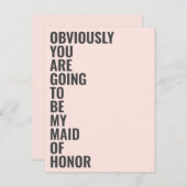 明らかに私のメイド・オブ・オーナー(花嫁付き添い人)になるか インビテーションポストカード (正面/裏面)