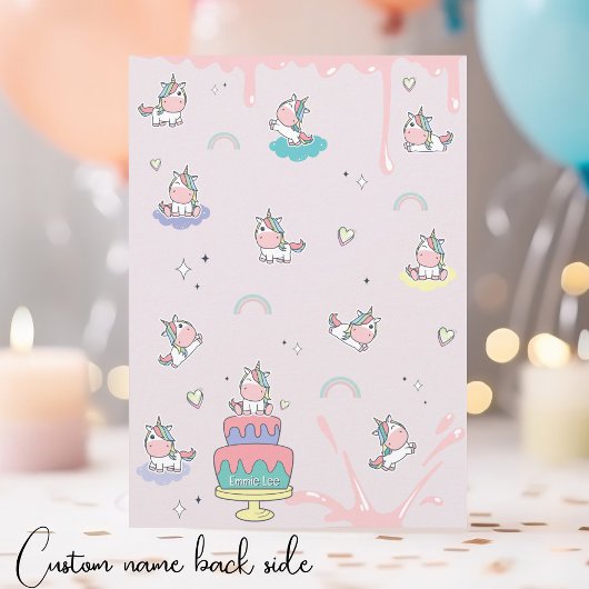 明らかに私のユニコーン時代のピンクおもしろい誕生日 招待状