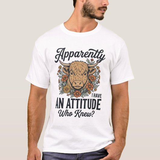明らかに私は態度のハイランドカウTシャツ_1 Tシャツ (正面)
