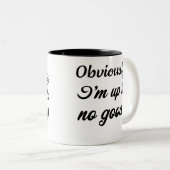 明らかに私は駄目だ。皮肉おもしろいな ツートーンマグカップ (正面右)