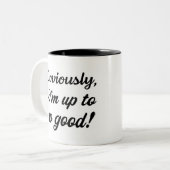 明らかに私は駄目だ。皮肉おもしろいな ツートーンマグカップ (正面左)