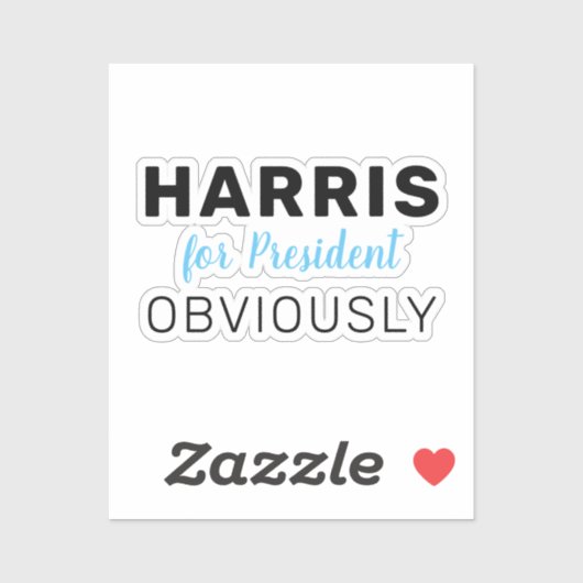 明らかに2024年の大統領のためのハリス署名 シール (シート)