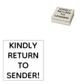 明らかに"親切に送信者に戻る!" ゴム印 (押印)