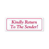 明らかに"親切に送信者に戻る！" ゴム印 セルフインキングスタンプ (デザイン)