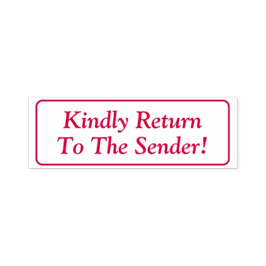 明らかに"親切に送信者に戻る!" ゴム印 セルフインキングスタンプ (デザイン)