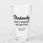 明らかに – Groomsmanおもしろい提案 タンブラーグラス (正面)