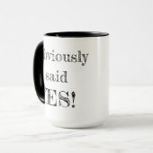 明らかにYES! マグカップ (正面左)