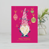 明るいおもしろいのクリスマスライトを得よう 箔シーズンカード (立ち正面)