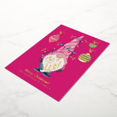 明るいおもしろいのクリスマスライトを得よう 箔シーズンカード (回転した状態)