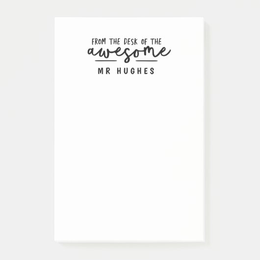 明るいおもしろいの先生のギフトの机から ポストイット (正面)