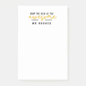 明るいおもしろいの先生のギフトの黄色の机から ポストイット (正面)