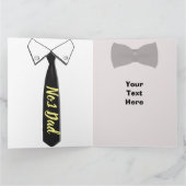 明るいおもしろいの父のデイカードとネクタイデザイン カード (内部)