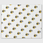 明るいおもしろいの花 ラッピングペーパー (フラット)