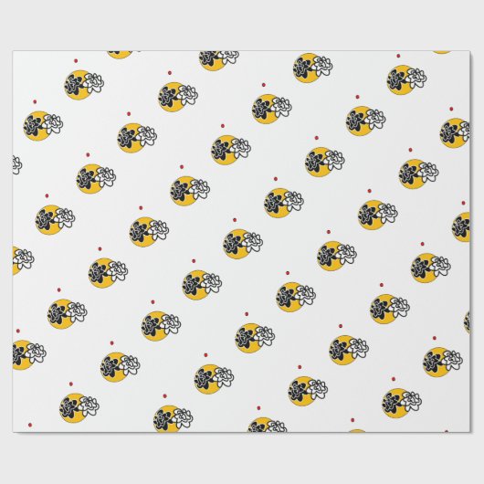 明るいおもしろいの花 ラッピングペーパー (フラット)