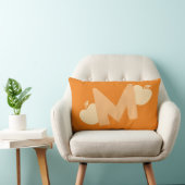 明るいおもしろいアップルモノグラム ランバークッション (椅子)