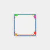 明るいおもしろいカラフル円形ア縁どート ポストイット (正面)