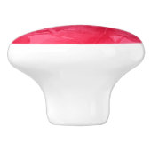 明るいおもしろいピンクトロピカルサマーパーム葉 セラミックノブ (側面)