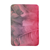 明るいおもしろいピンクトロピカルサマーパーム葉 バスマット (正面縦)